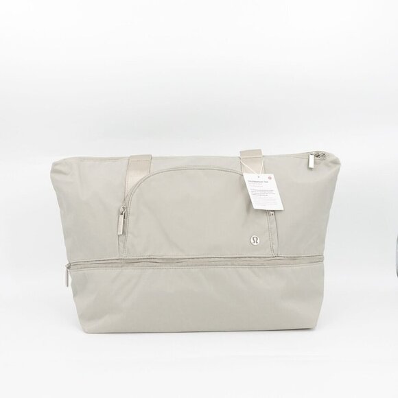 Lululemon Women's City Adventurer Tote 27L Raw Linen Beige OS - Picture 4 of 14